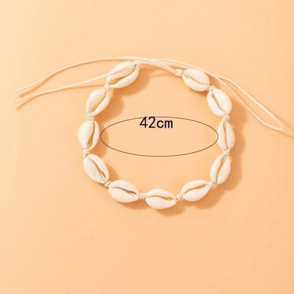 Gorgeous White Puka Shell Anklet -Y2K - Picture 4 of 5